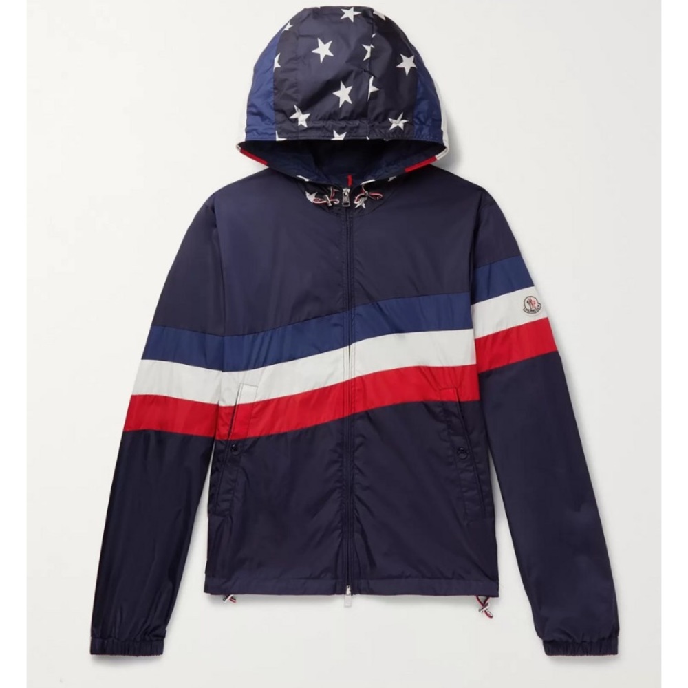 Moncler Printed Shell Hooded Jacket